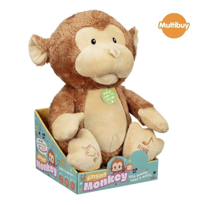 MAIMUȚA jucărie din pluș interactivă cu sunete 25 cm