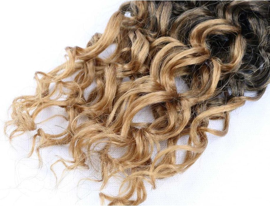 Хавайски къдрици, екстеншъни за коса, 50 см, синтетика