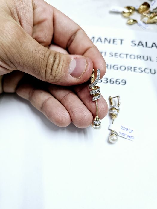 Vand cercei din aur 14 k 8.67 g cod 564