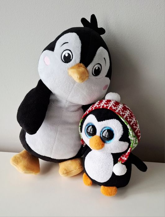 Set pinguini de pluş tata şi copilul Lupilu Ty