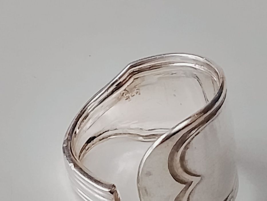 Vechi inel masiv din argint de 925, handmade