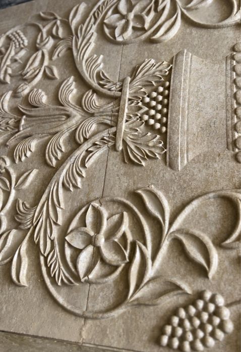 Travertindan oyilgan gul izdelya zakaz , узоры зделя из травертина