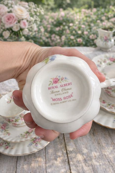 Set portelan fin Royal Albert Rose Moss