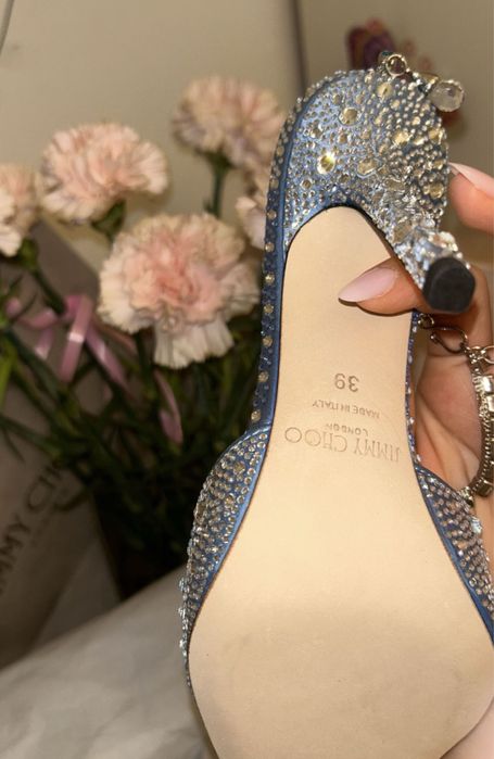 Pantofi Jimmy choo saeda crystal pe comanda