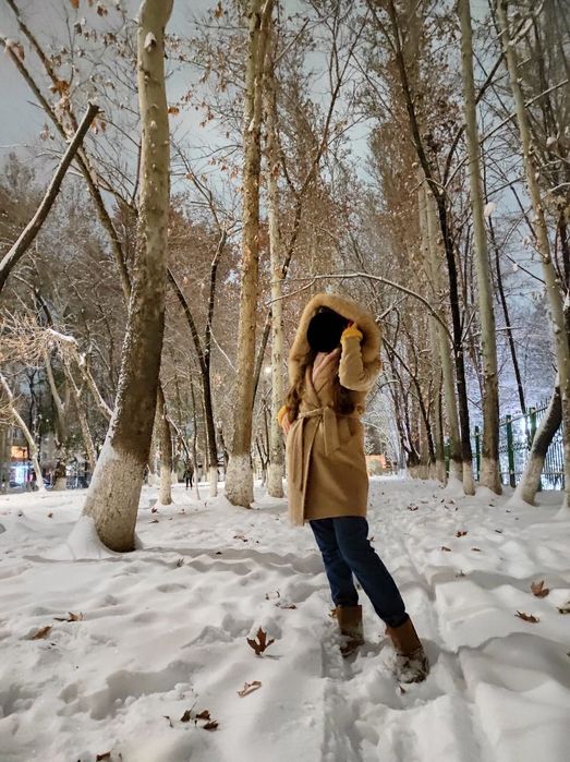 Пальто женское с капюшоном