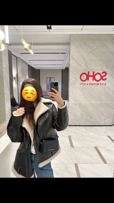 Натуральная дубленка авиатор