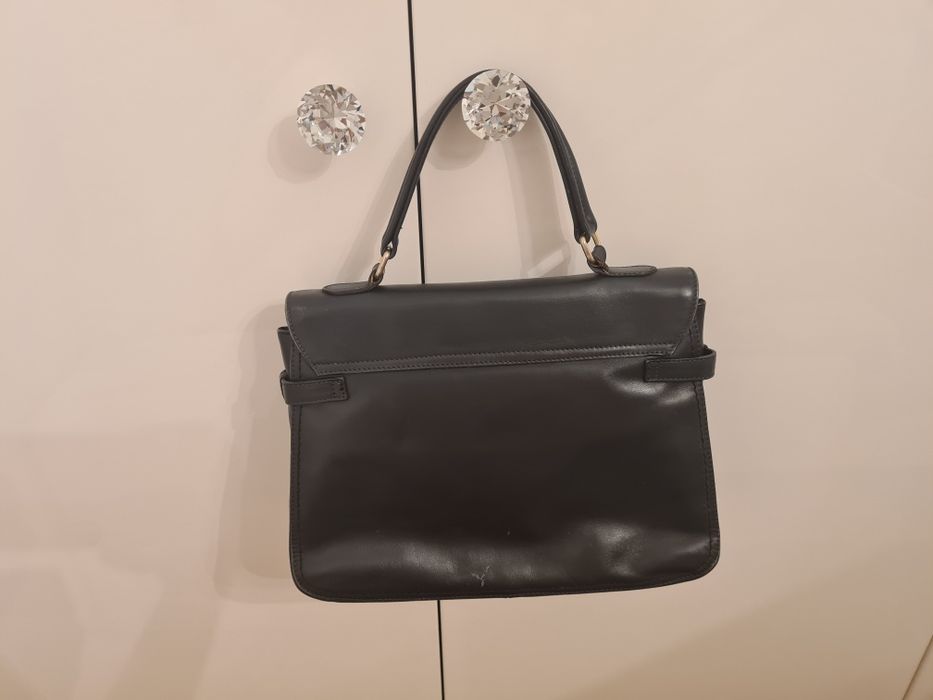 Geanta piele naturala neagra