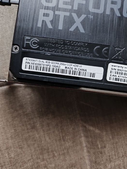 Видеокарта Rtx 3060Ti 8gb