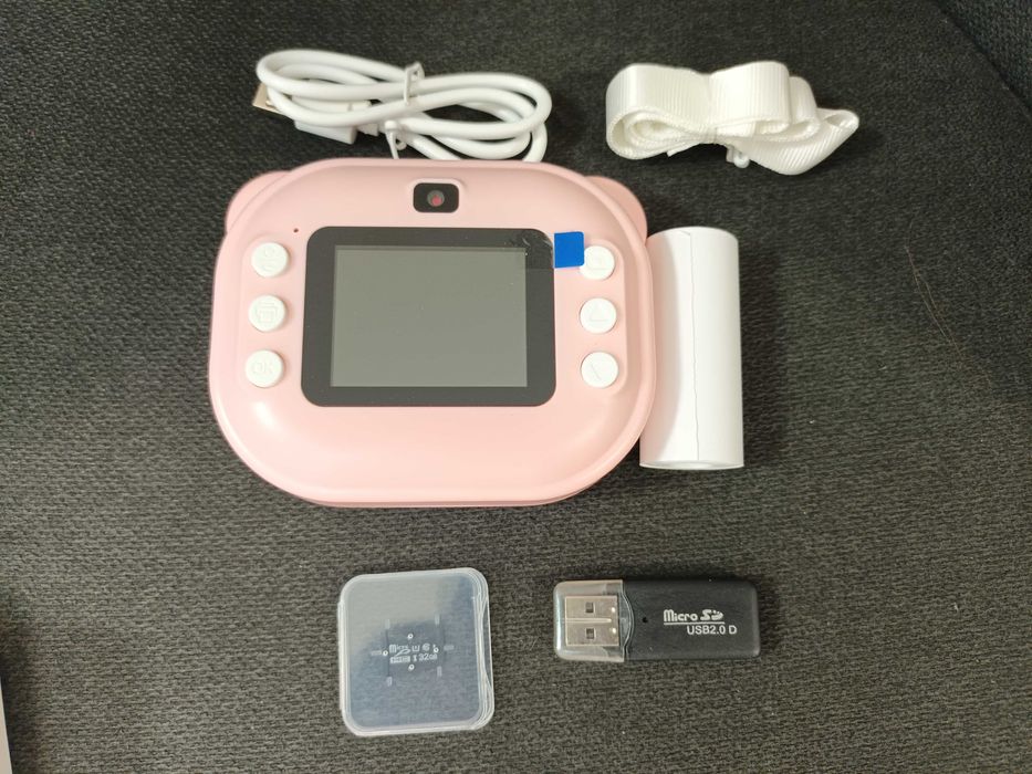 Детски фотоапарат с принтер 32BG,камера с незабавно отпечатване