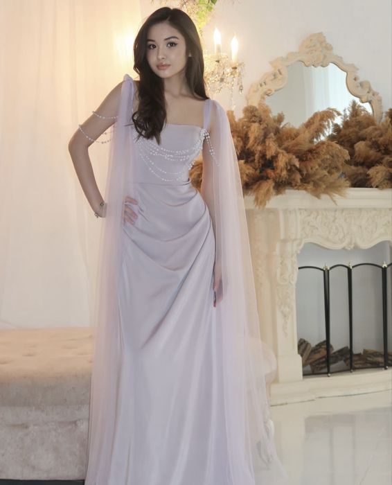 Платье напрокат сиреневого цвета