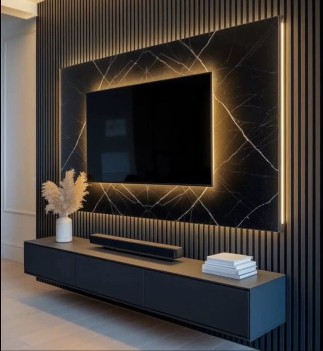 TV-зона на стену | Дизайн из ПВХ-панелей