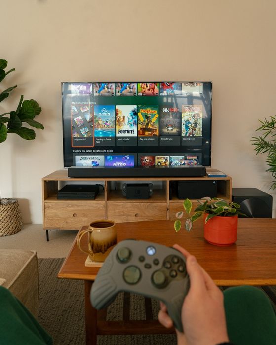 Televizor Horizon 100 cm Full HD merge și 4k conectat la PC de Gaming
