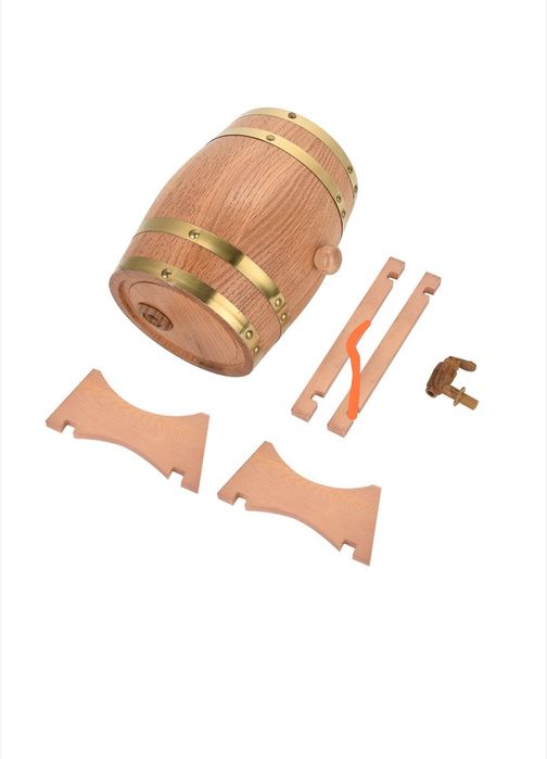 Диспенсър за напитки винтидж дъбова бъчва 1.25 литра с алуминиево фоли