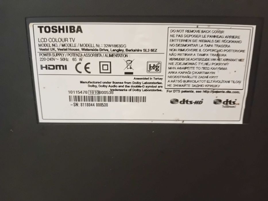 Телевизори  Hitachi и Toshiba за части, без картина с говор.