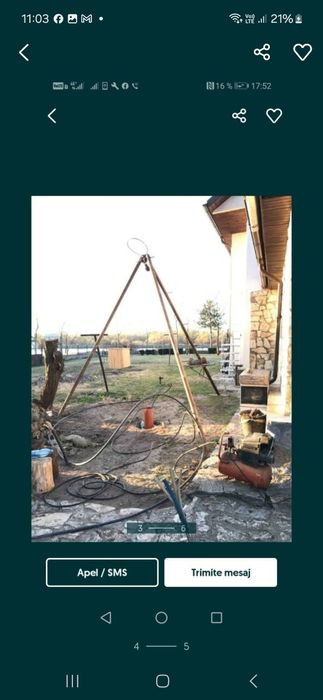 Foraje puțuri denisipări piloni de susținere