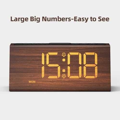 Нов Будилник с две аларми USB зареждане регулиране на звук за дом стая