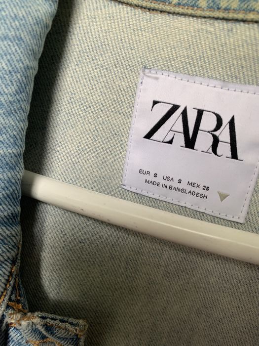 Джинсовыя куртка zara размер S