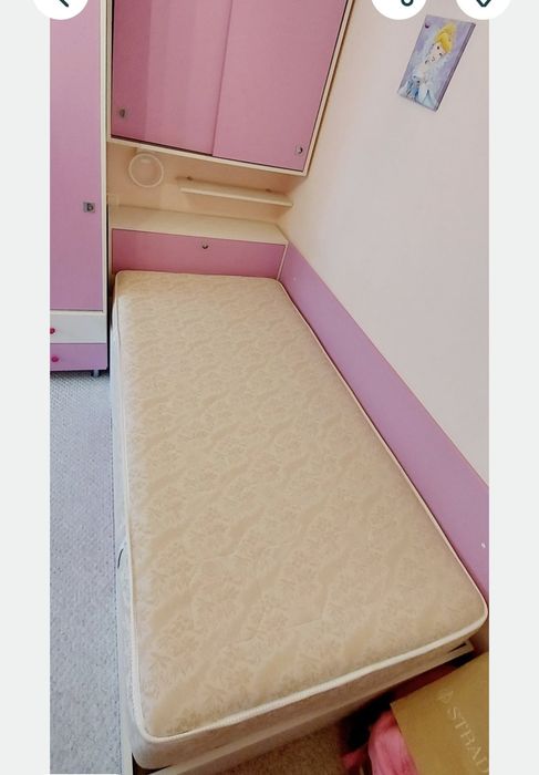 Pat de o persoana 2x1 cu Saltea Domus flex,somiera,cutie depozitare
