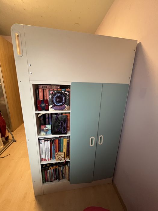 Pat suprapus alb IKEA Smastad 200x90 cm