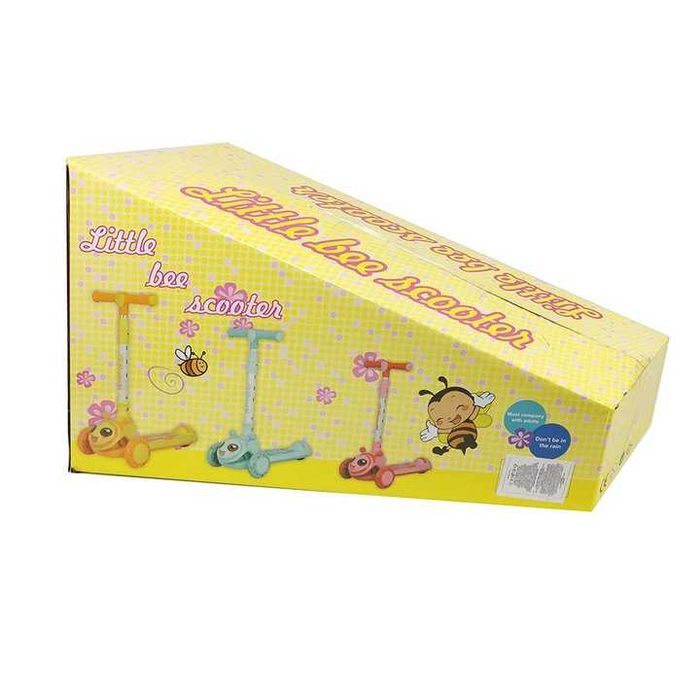 Детска тротинетка, Сгъваема, Светеща, Музикална, Пчела, 3 цвята