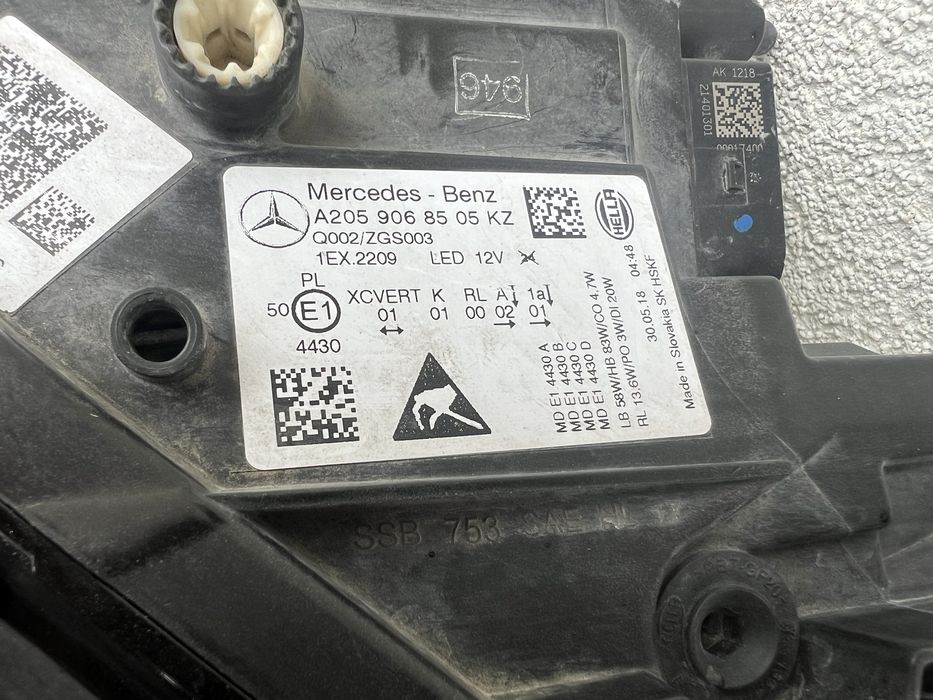 Far stanga Mercedes C Class W205 Full LED Multibeam Facelift Original