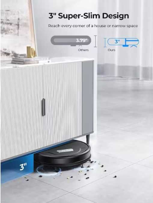 Robot Aspirare + Mop, Laresar Evol 3, 4500PA, 450ml, 3200mAh, Nou