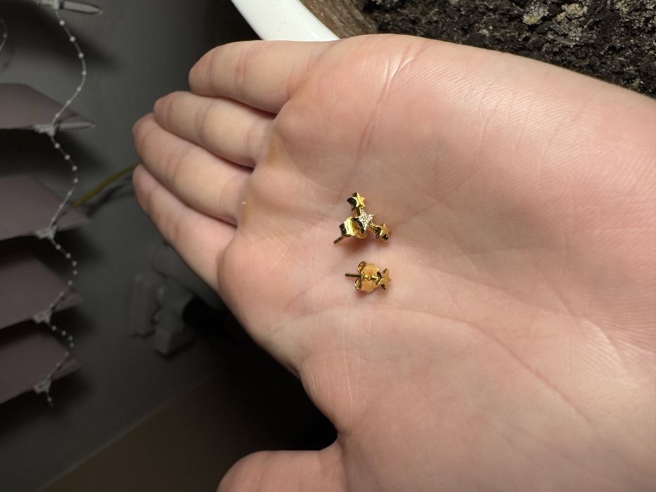 24-каратови позлатени обеци