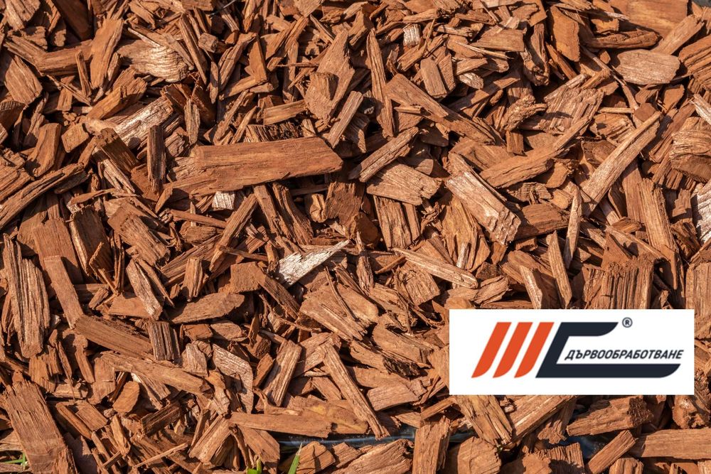 Цветен декоративен мулч - 50л. чувал - Червен, черен, жълт и кафяв