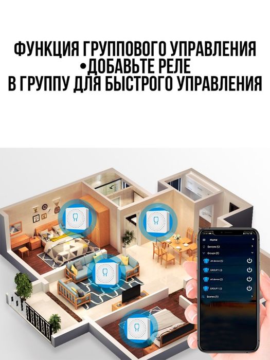 Умный реле tuya одноканальный