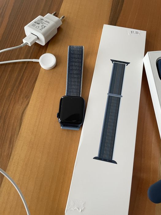 Apple watch seria 6, 44 mm blue alu Dp navy sport band GPS