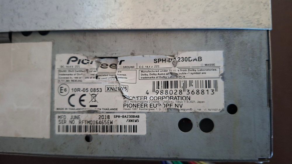 Pioneer SPH-da230dab Apple.Android CARPLEY