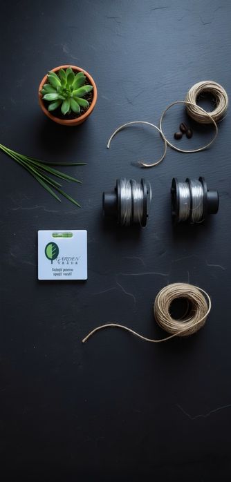 2 capete bobină cu fir pentru trimmer + ruletă / boloboc