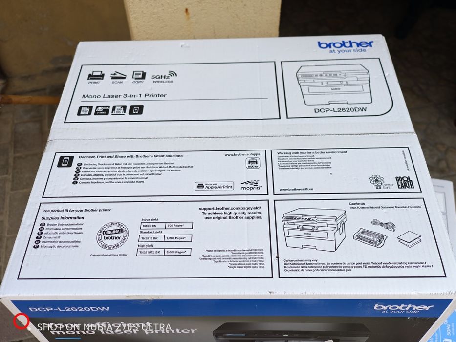 Imprimantă Brother DCP-L2620DW – laser monocrom, WiFi, scanare, copier