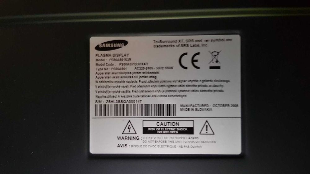 Televizor Plasma Samsung 50 inch 127 cm  Full HD, Stare foarte bună