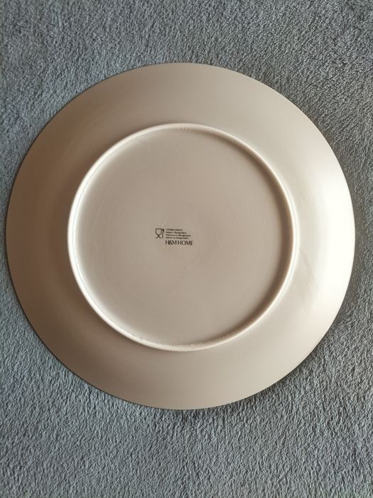 Set 3 farfurii mari de ceramica bej H&M Home