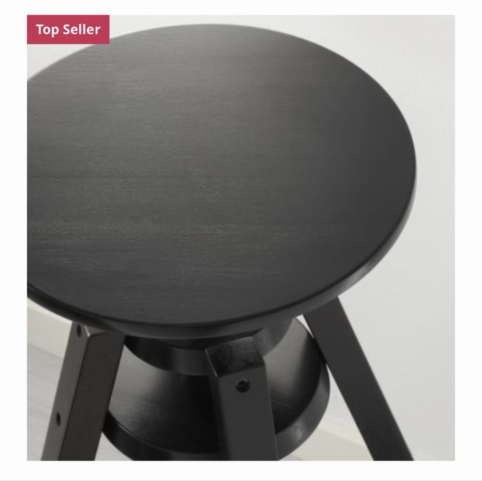 Бар стол, IKEA DALFRED, черен, регулируема височина