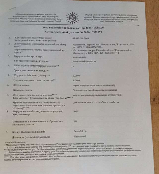 6 соток мкр Саукеле