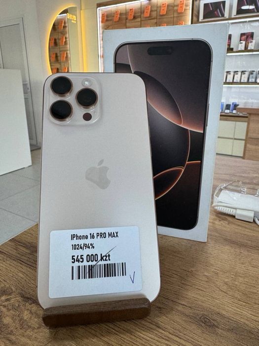 iPhone 16 Pro Max•1TB/94%ТабиғиТитан Айфон 16 Про Макс•1024Гб/94%