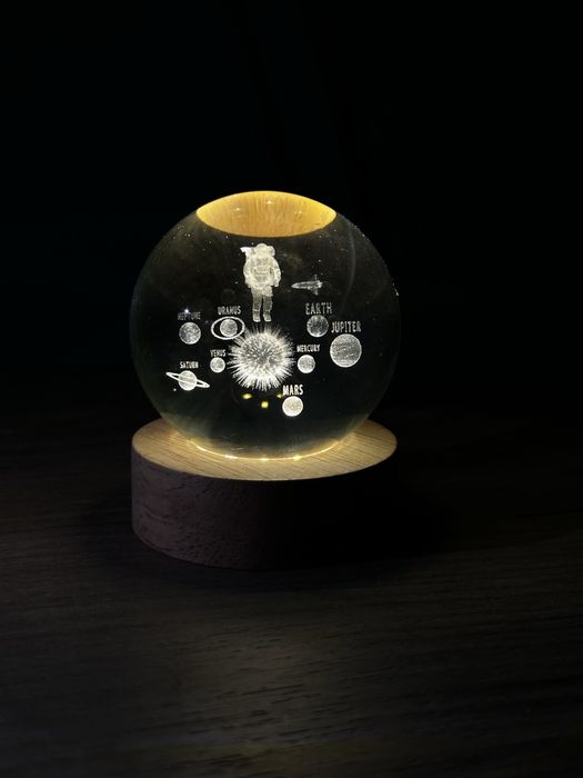 Glob decorativ cu LED – Sistem Solar, Astronaut, Ren, Luna, Galaxie