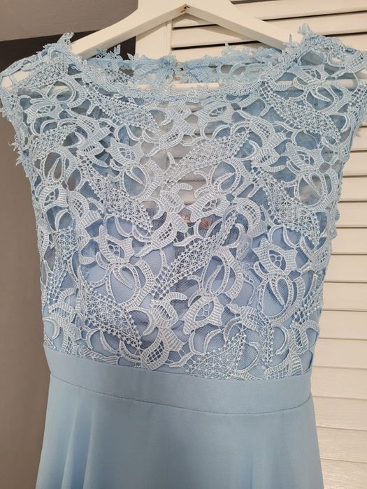 Rochie voal cu bust din dantela