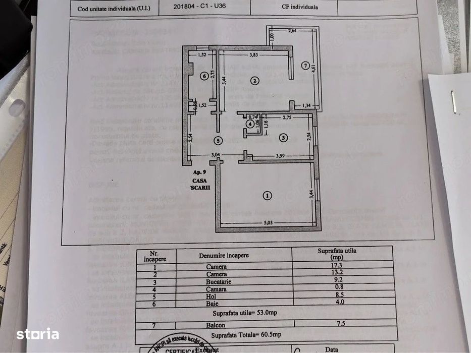 Apartament 3 camere Zona Tomis Nord