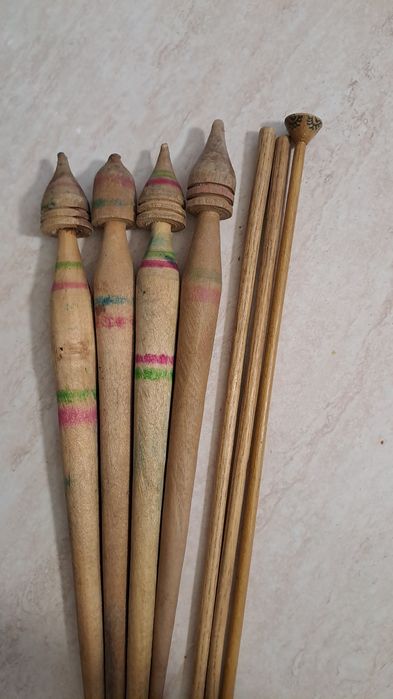 Fusuri artizanale vintage, fuior, fuse vechi rustice pentru tors lana