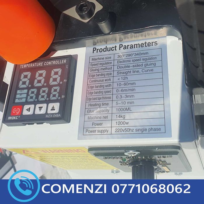 Aparat de aplicat cant ABS cu dubla adezivare portabil