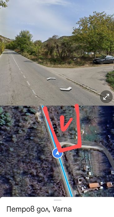 Парцел на главен път.