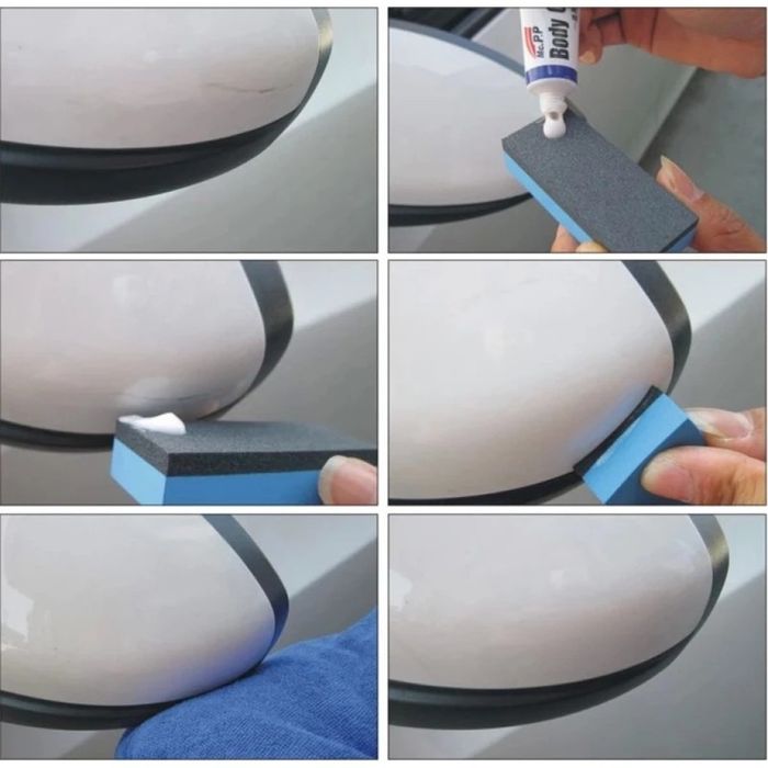 Абразивна паста за полиране, за премахване на драскотини от кола + Гъб