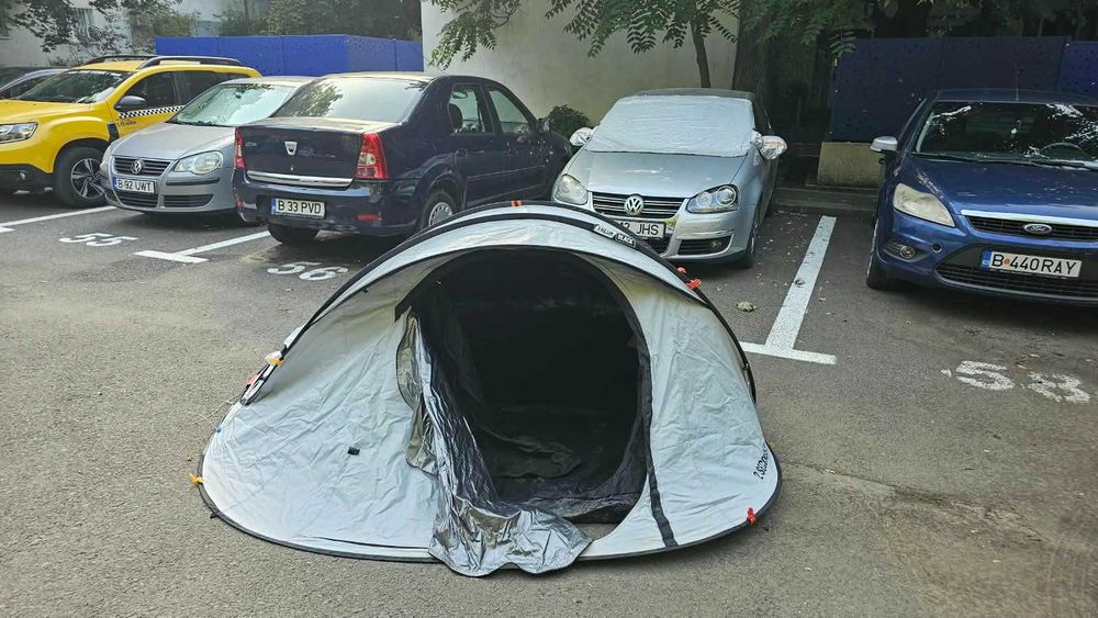 Cort de camping instant 3 locuri, 2 Seconds Fresh & Black