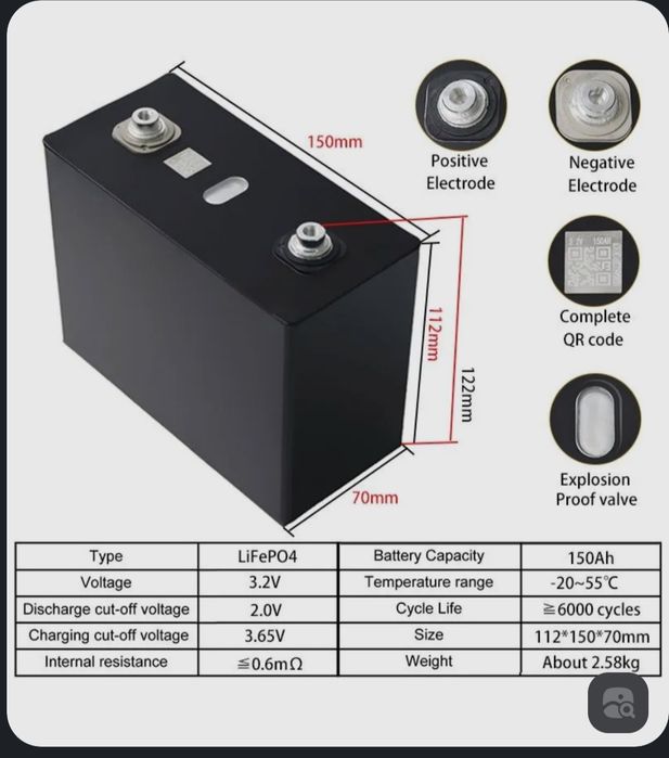 Lifepo4 12v 150 ah