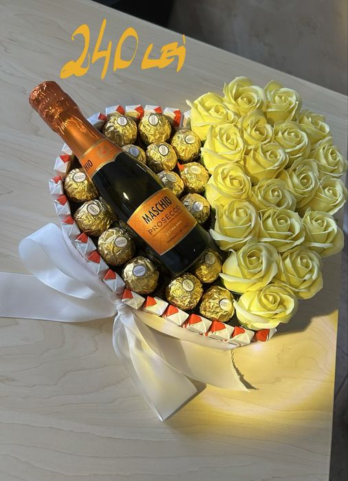 Buchete si aranjamente cu flori, dulciuri si/sau bauturi