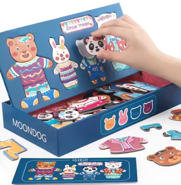 Детски магнитен комплект с животни