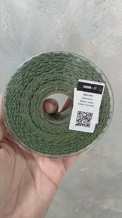 Dantela macrame verde Floro